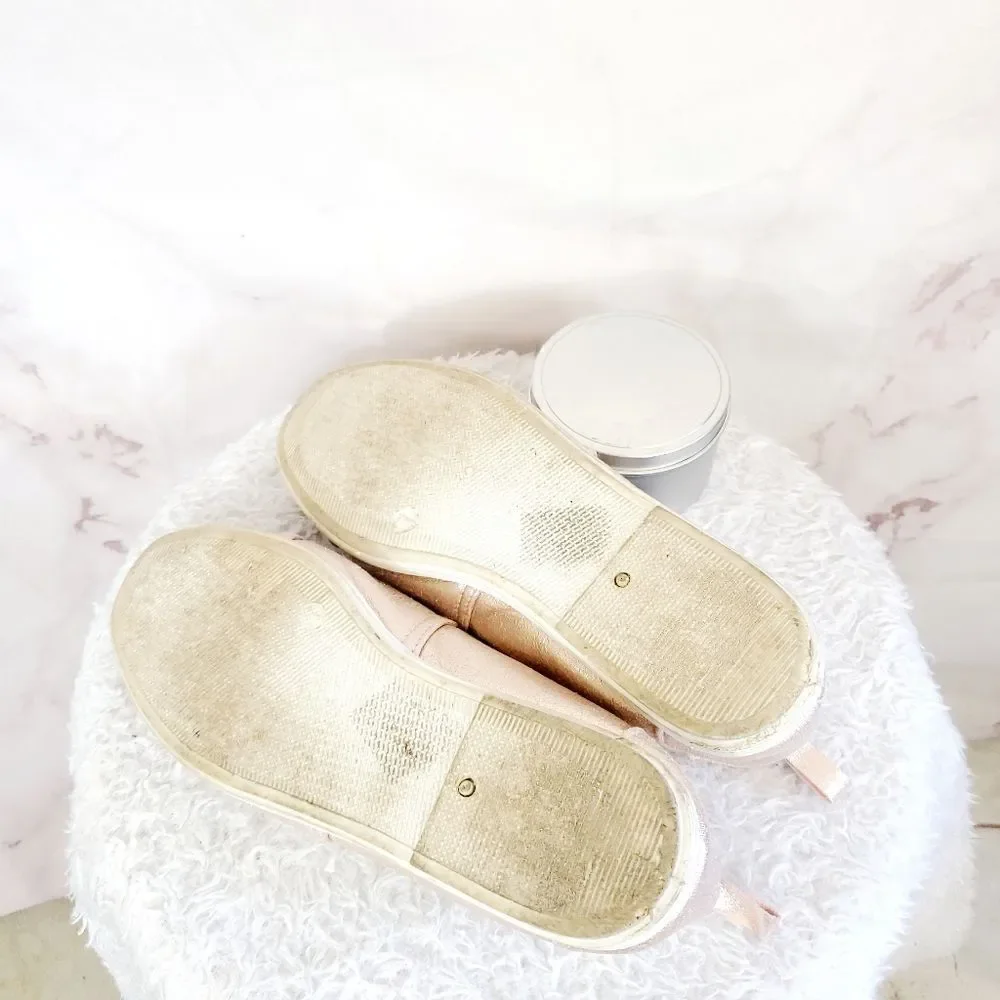 Bobbie Brooks rose metallic gold slip on shoes